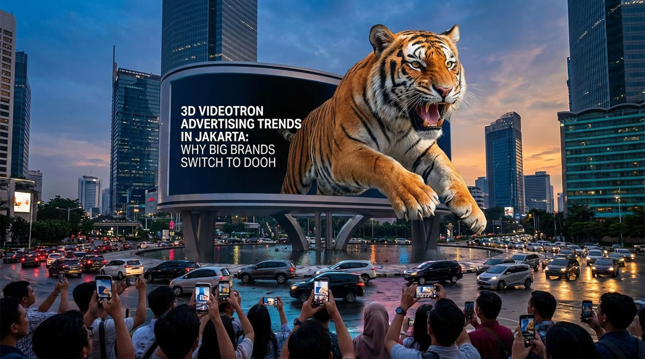 Tren Iklan 3D Videotron di Jakarta: Mengapa Brand Besar Mulai Beralih ke DOOH?